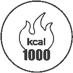 Ikona spalania kalorii – 1000 kcal podczas jednego treningu